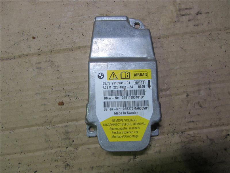 Блок управления AIR BAG 65779118931, С аукциона Японии. BMW 5 E60 2006г N52 2,5 AT бензин седан 2003-2009г. Контрактная запчасть, авто без пробега по РФ., отличное