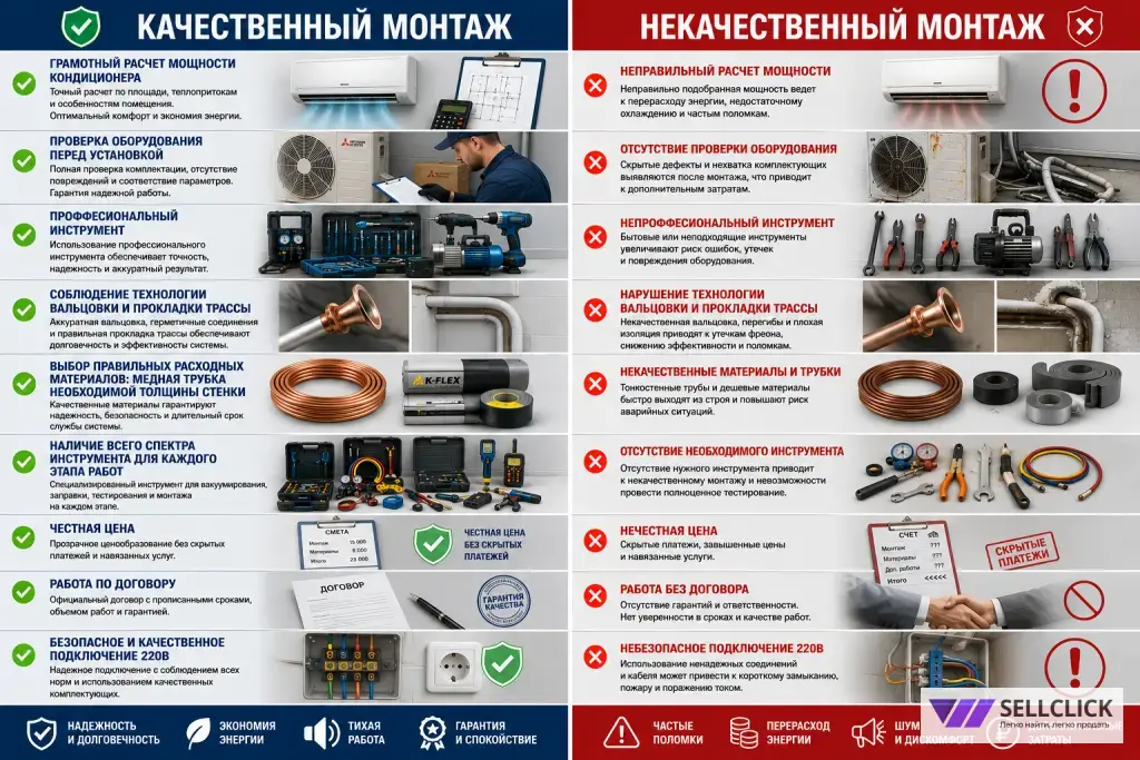 Монтаж кондиционера