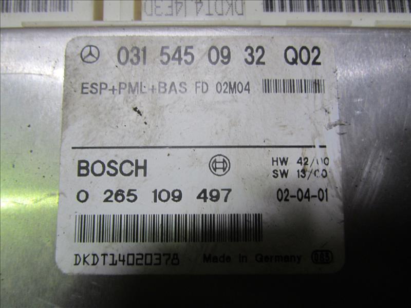 Блок управления ESP BOSCH, Автомобиль с аукциона Японии. Mercedes S-klasse W220 2002г M112 3,2 AT двс 112.944 седан 1998-2005г. Задний привод 2WD бензин. Контрактная запчасть, авто без пробега по РФ., отличное