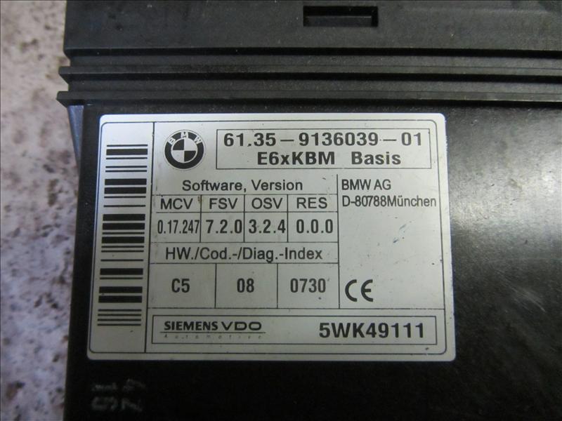 Блок электронный кузовной модуль , блок комфорта, С аукциона Японии. BMW 5 E60 2006г N52 2,5 AT бензин седан 2003-2009г. Контрактная запчасть, авто без пробега по РФ., отличное