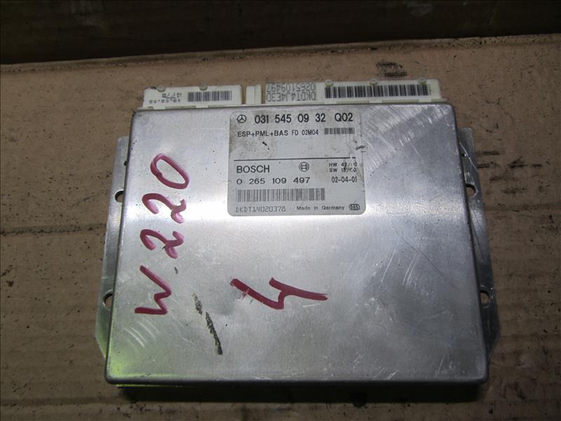 Блок управления ESP BOSCH, Автомобиль с аукциона Японии. Mercedes S-klasse W220 2002г M112 3,2 AT двс 112.944 седан 1998-2005г. Задний привод 2WD бензин. Контрактная запчасть, авто без пробега по РФ., отличное