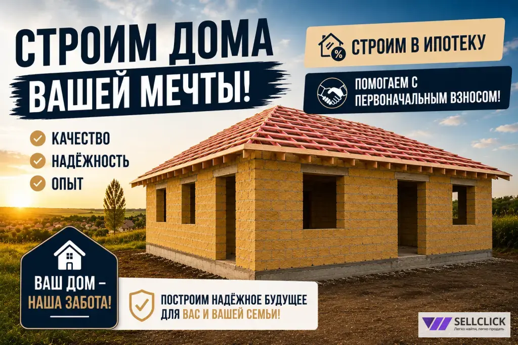 Построим дом. Без первого взноса. Маткапитал. Ипотека от 6%
