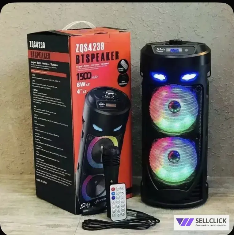 🎤🔊 НОВИНКА! ПОРТАТИВНАЯ КОЛОНКА SHINE – 16 Вт + МИКРОФОН В ПОДАРОК + ПУЛЬТ + RGB ПОДСВЕТКА + КАРАОКЕ! 🔊🎤🔥