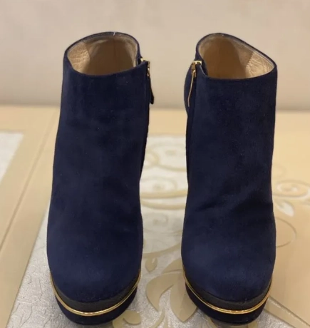 Ботильоны замшевые Gianmarco Lorenzi Италия