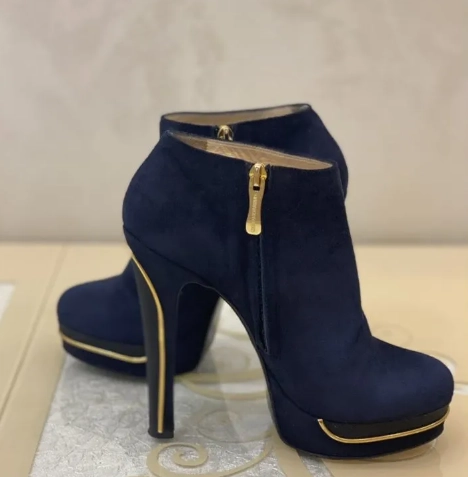 Ботильоны замшевые Gianmarco Lorenzi Италия