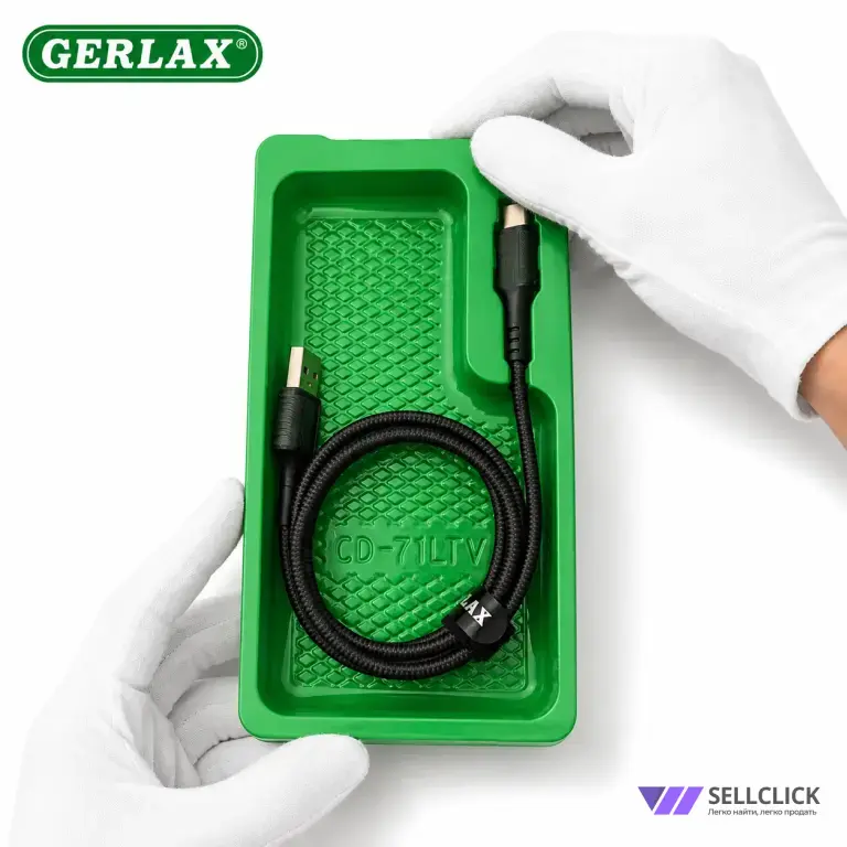 Кабель GERLAX 6A Type-C нейлон быстрая зарядка