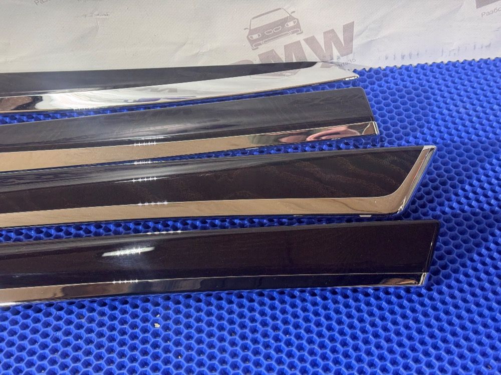 Планки дверей BMW F10 LCI Ясень + хром