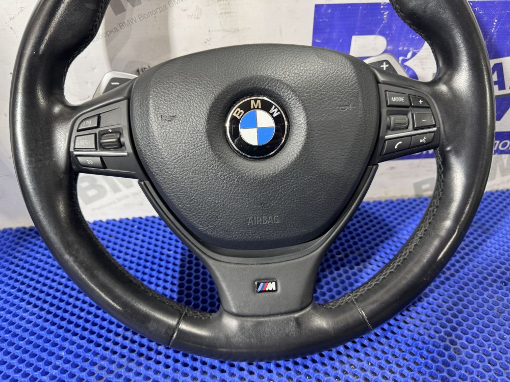 М руль  BMW F10 без обогрева, лепестки