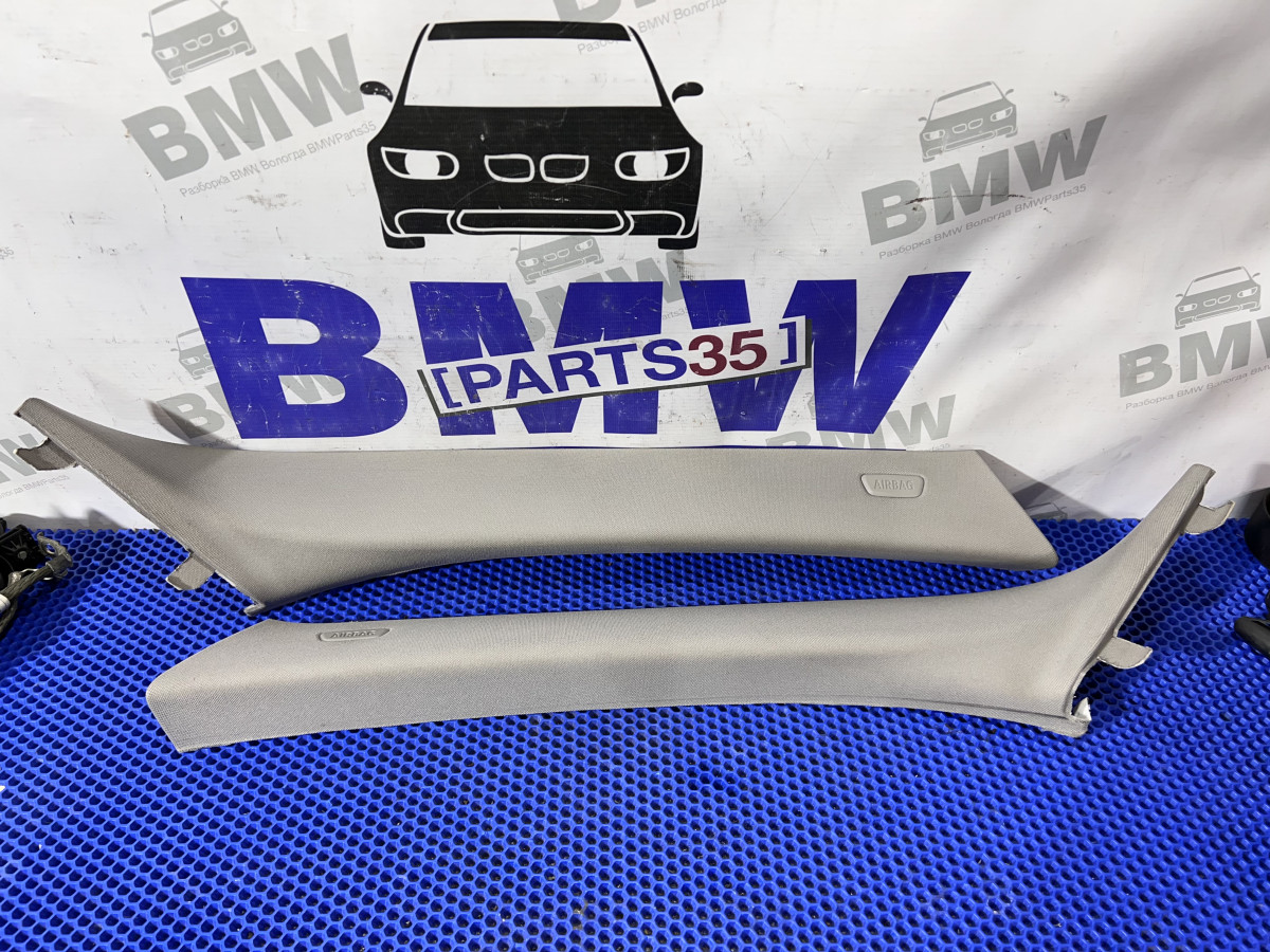 Обшивка передней стойки потолка BMW F10 серая