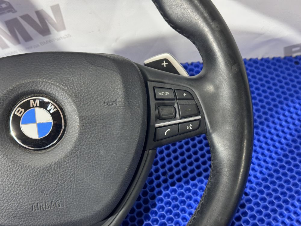 М руль  BMW F10 без обогрева, лепестки
