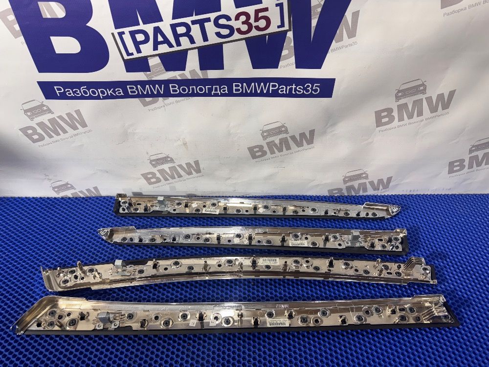 Планки дверей BMW F10 LCI Ясень + хром