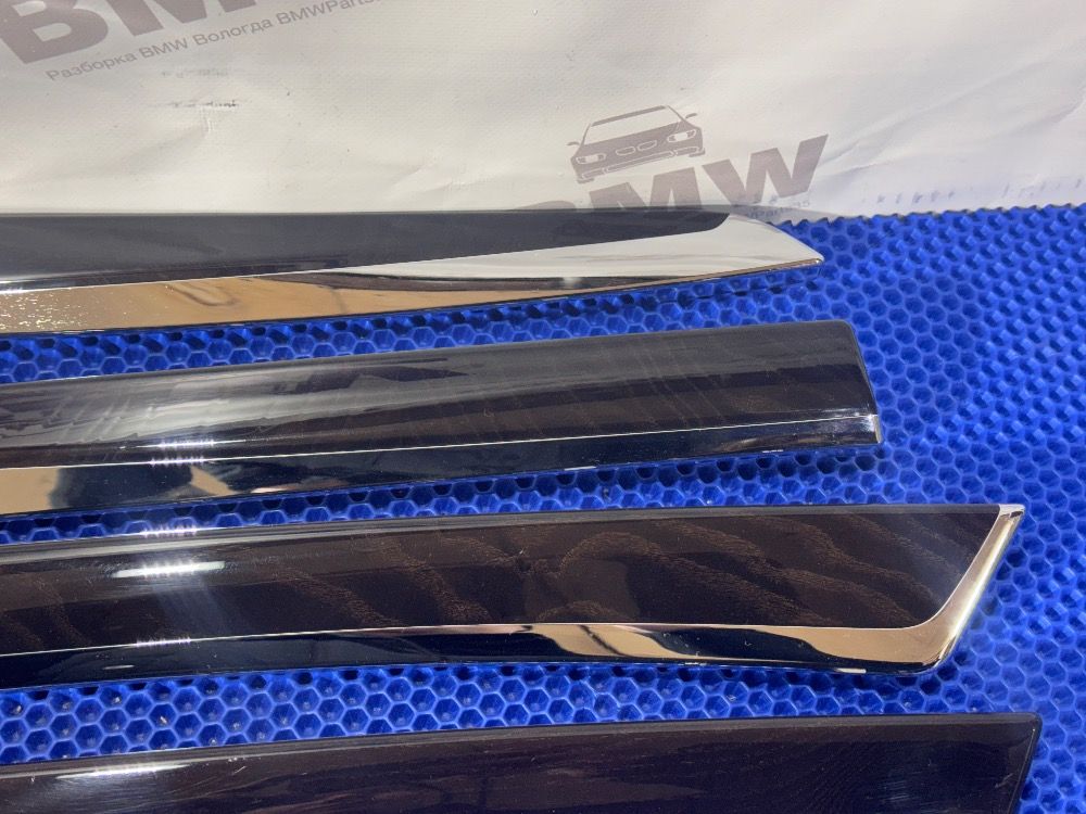 Планки дверей BMW F10 LCI Ясень + хром