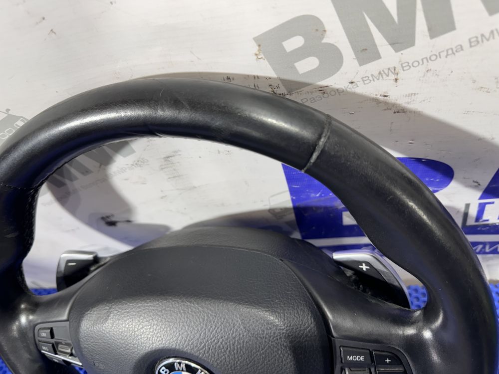 М руль  BMW F10 без обогрева, лепестки