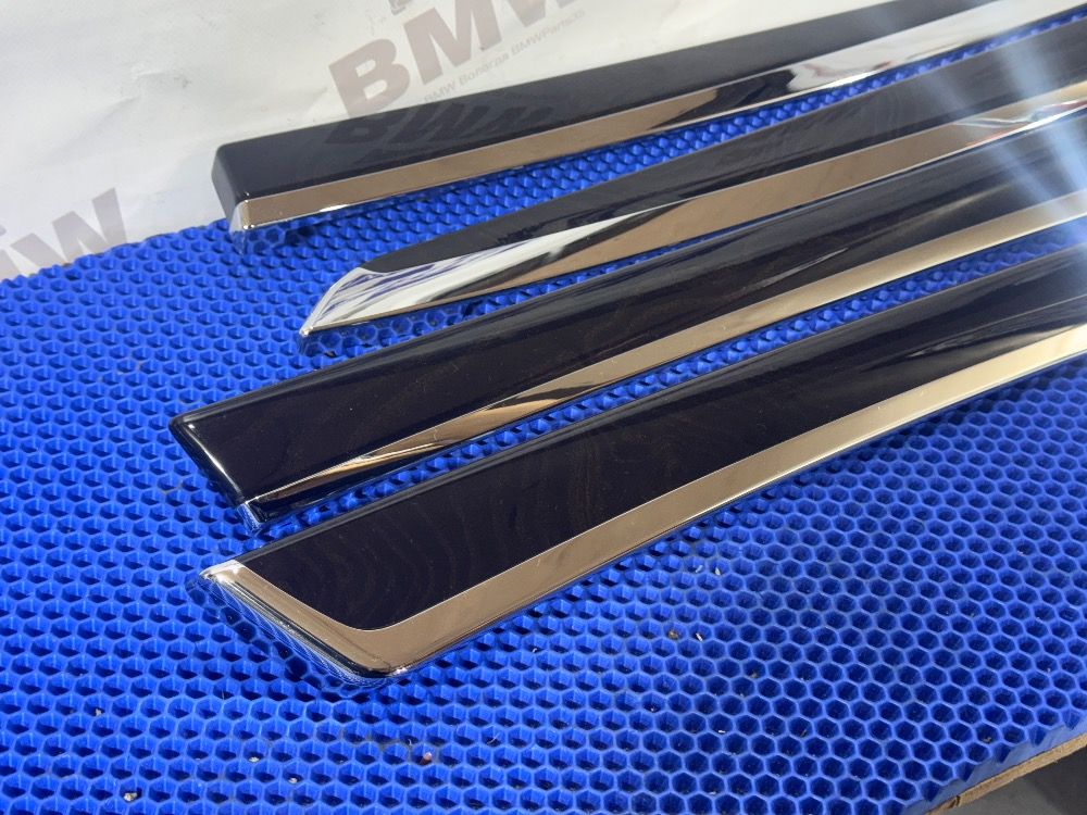 Планки дверей BMW F10 LCI Ясень + хром
