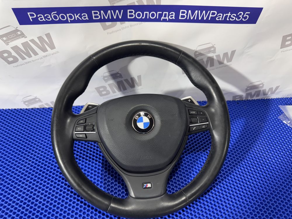 М руль  BMW F10 без обогрева, лепестки