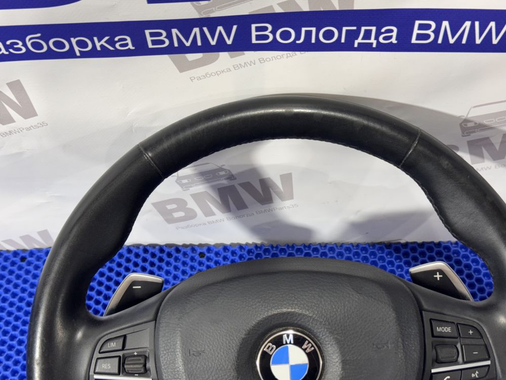 М руль  BMW F10 без обогрева, лепестки