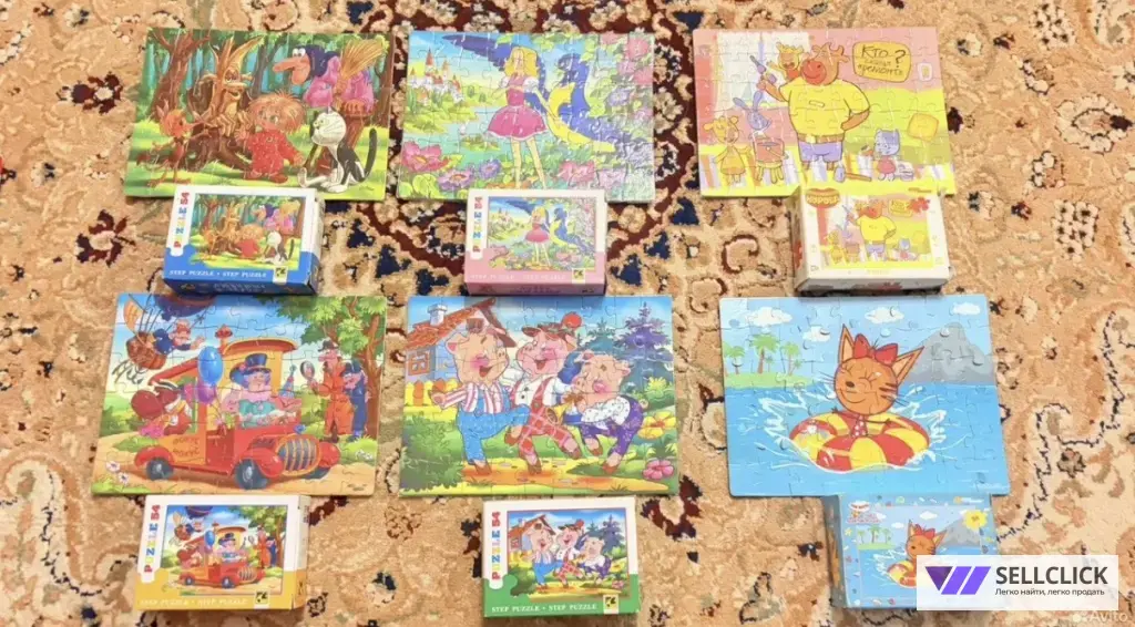 Детские пазлы пакетом