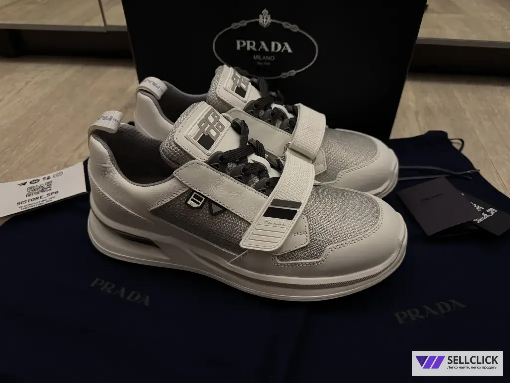Кроссовки Кожанные Prada 44EU Оригинал
