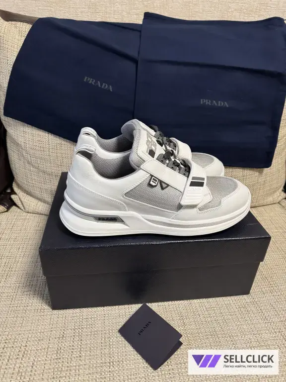 Кроссовки Кожанные Prada 44EU Оригинал