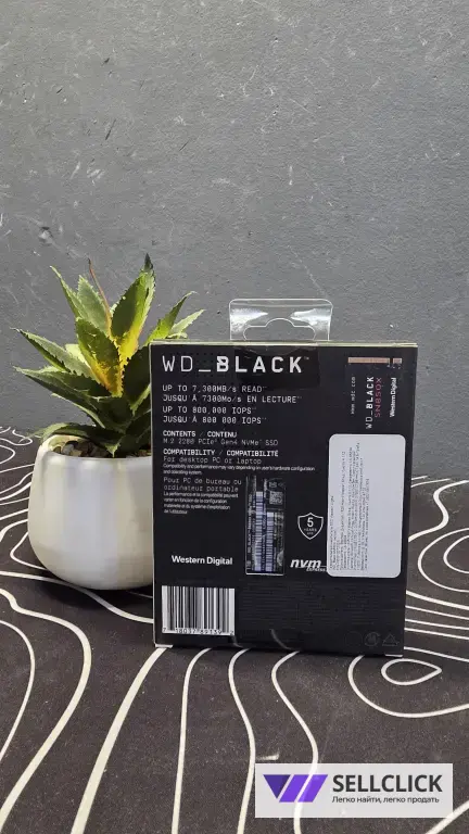 Твердотельный накопитель Western Digital WD Black SN850X 1 ТБ M.2 WDS100T2X0E