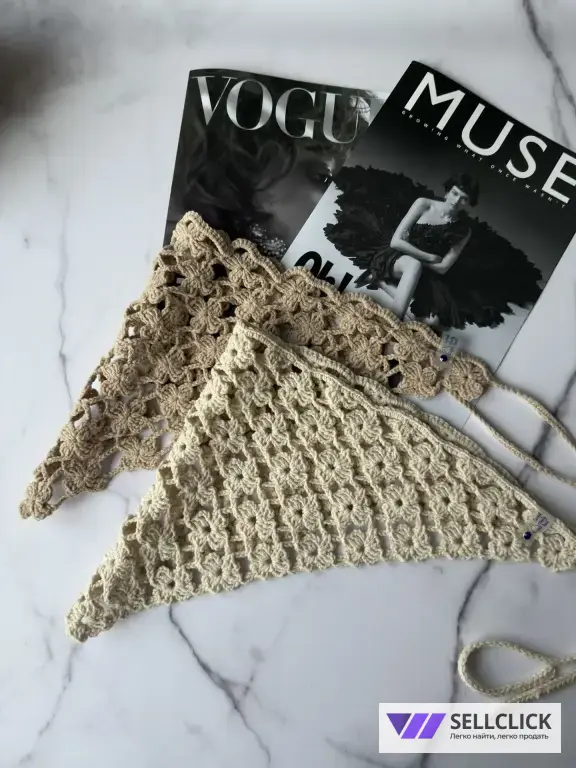 Косынка кроше как из pinterest