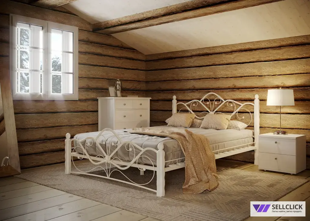 Кровать двуспальная в кованом стиле