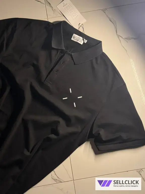 Футболка поло Maison Margiela черная