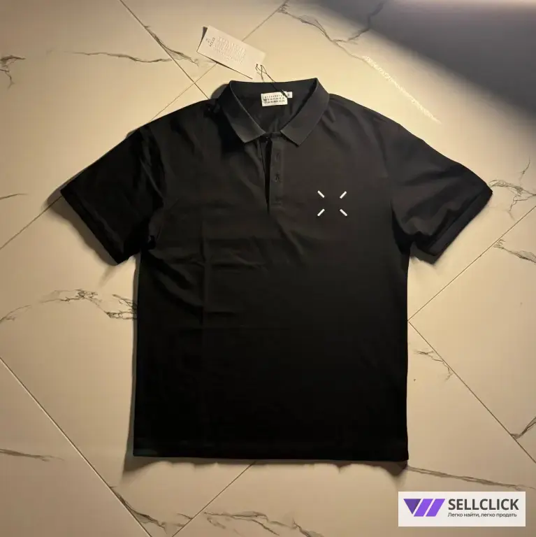 Футболка поло Maison Margiela черная