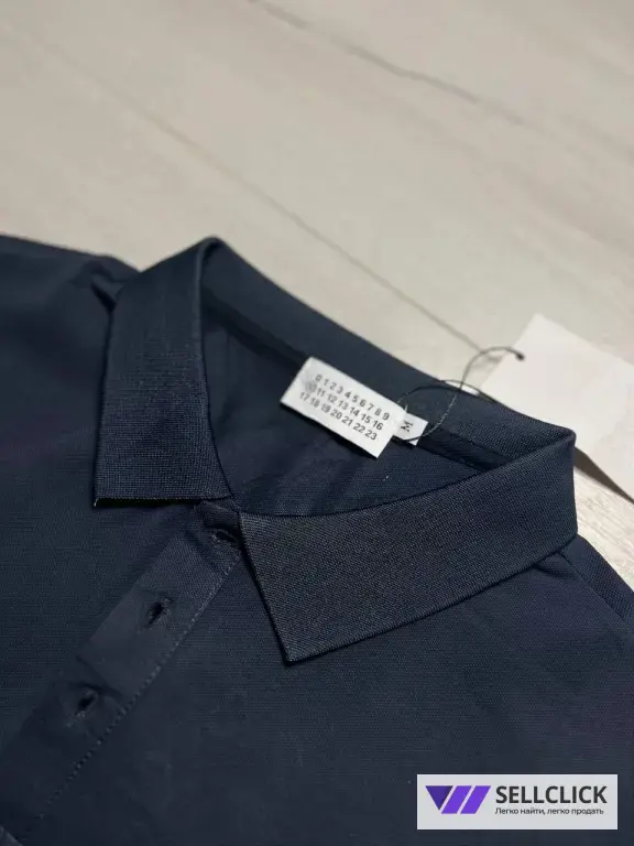 Футболка-поло Maison Margiela синяя