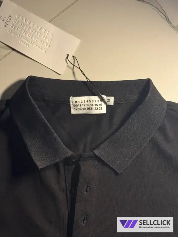 Футболка поло Maison Margiela черная