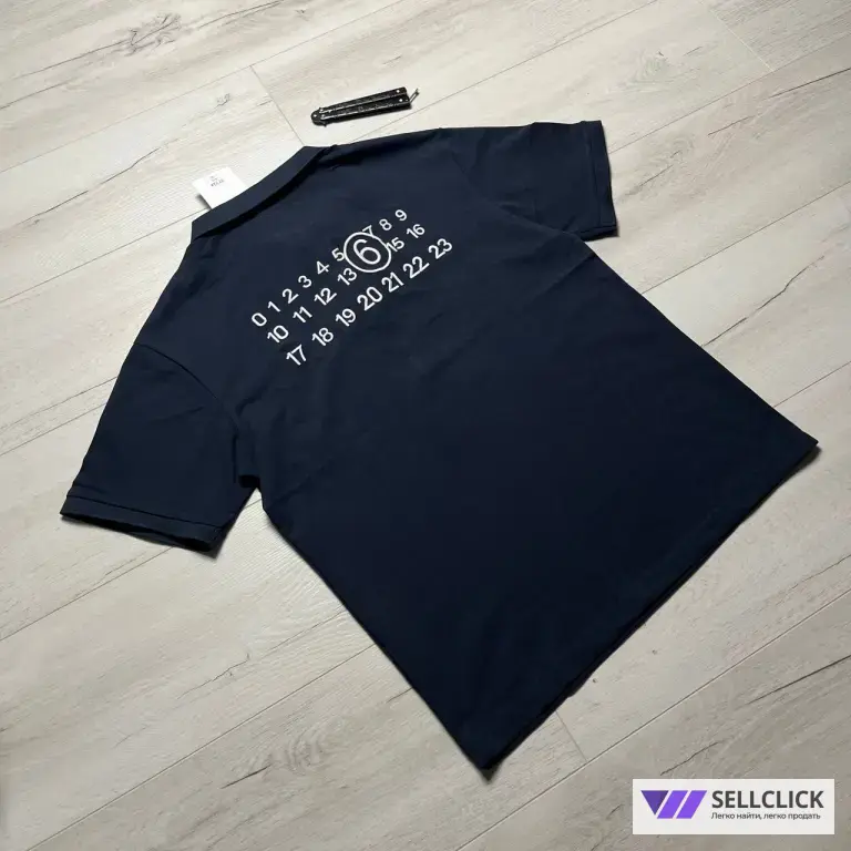 Футболка-поло Maison Margiela синяя