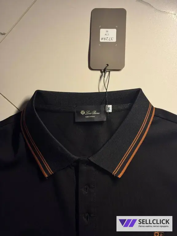Футболка-поло Loro Piana черная