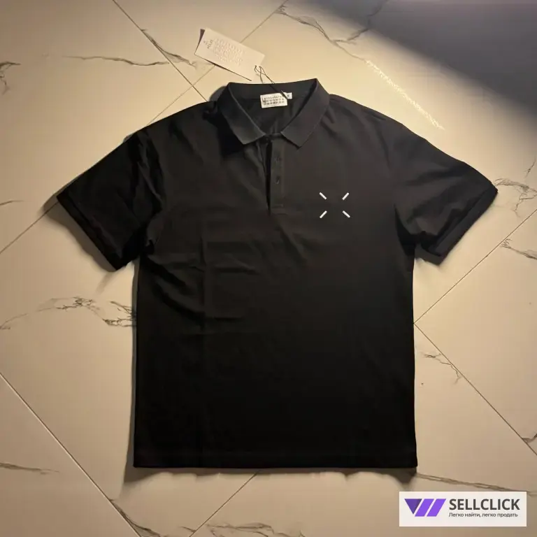 Футболка поло Maison Margiela черная