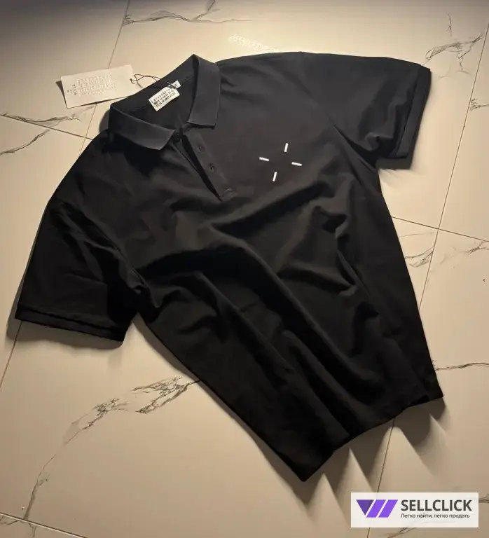 Футболка поло Maison Margiela черная