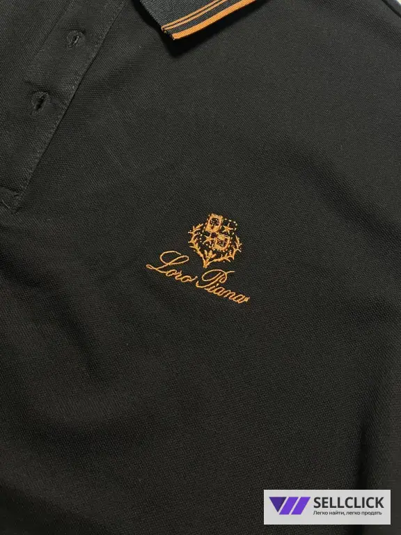 Футболка-поло Loro Piana черная