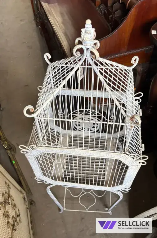 Клетка для птиц. Декор. Винтажная мебель. Антиквариат