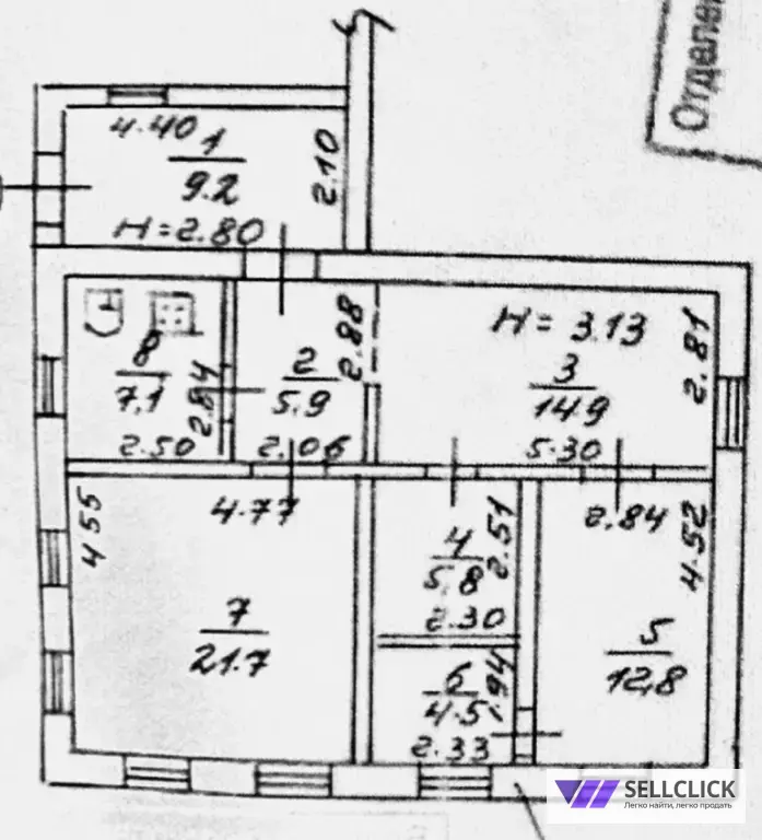 Комната 82 м², в квартире 3 комнаты, Кирпичный, 1/1 эт.
