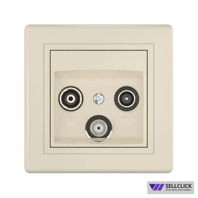 Розетка скрытой установки CADUCEUS ALING PRESTIGE антенная TV/FM/SAT, оконечная