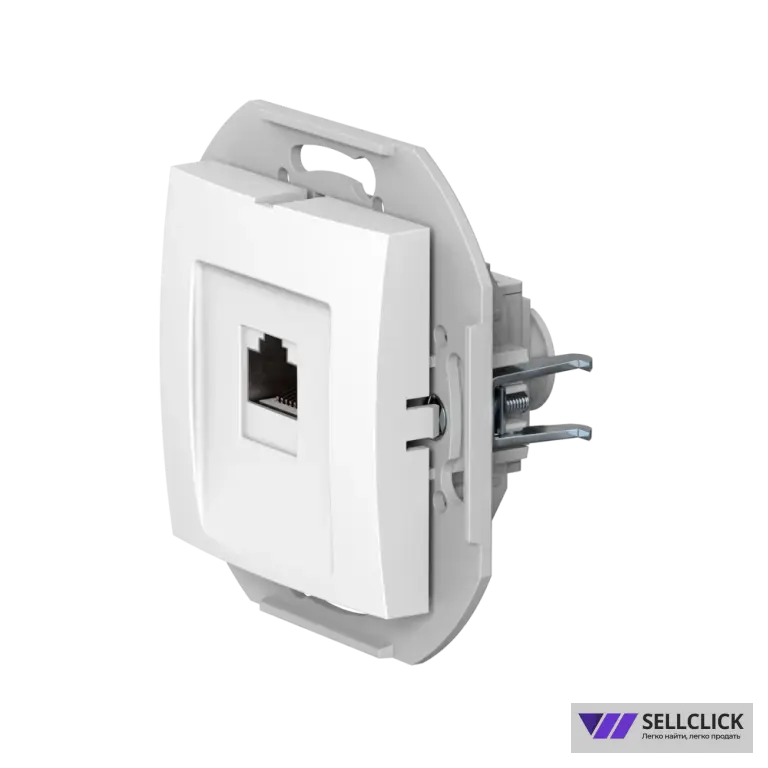 Розетка скрытой установки CADUCEUS ALING PRESTIGE компьютерная с модулем Keystone RJ45 8P8C, cat.6A, S/FTP, механизм