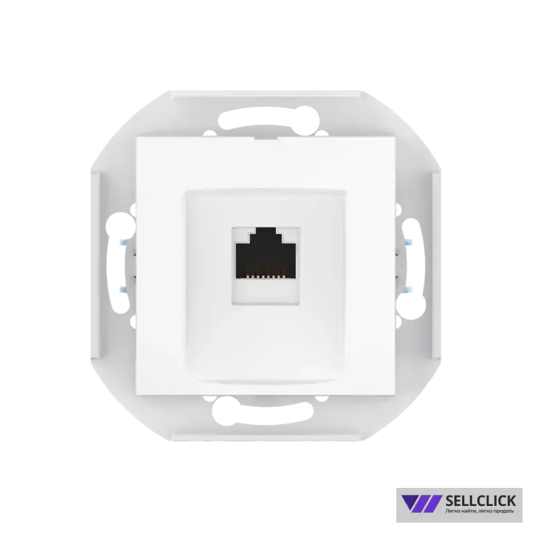 Розетка скрытой установки CADUCEUS ALING PRESTIGE компьютерная с модулем Keystone RJ45 8P8C, cat.6A, S/FTP, механизм