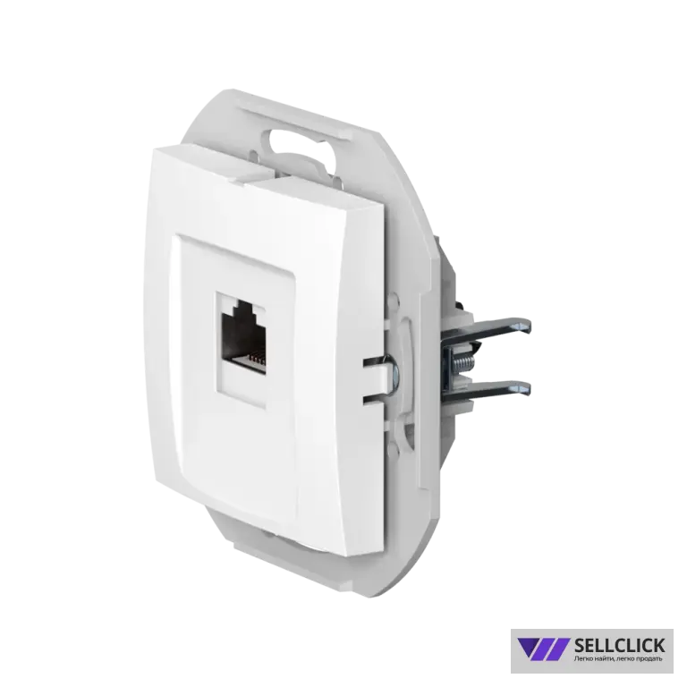 Розетка скрытой установки CADUCEUS ALING PRESTIGE компьютерная с модулем Keystone RJ45 8P8C, cat.6, UTP, механизм