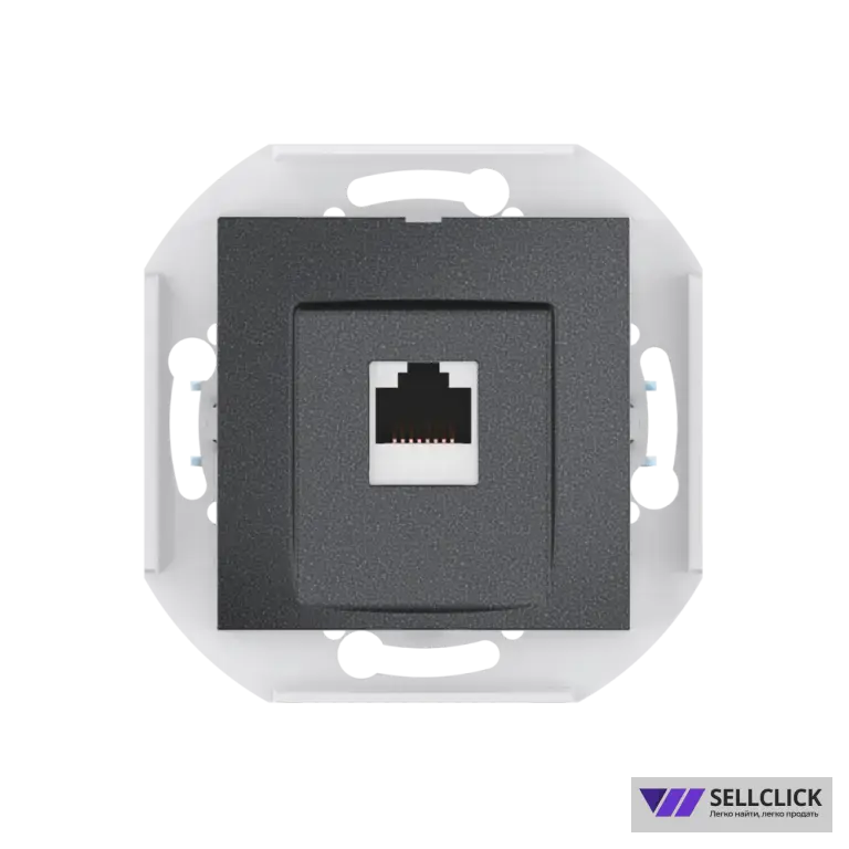 Розетка скрытой установки CADUCEUS ALING PRESTIGE компьютерная с модулем Keystone RJ45 8P8C, cat.6, UTP, механизм