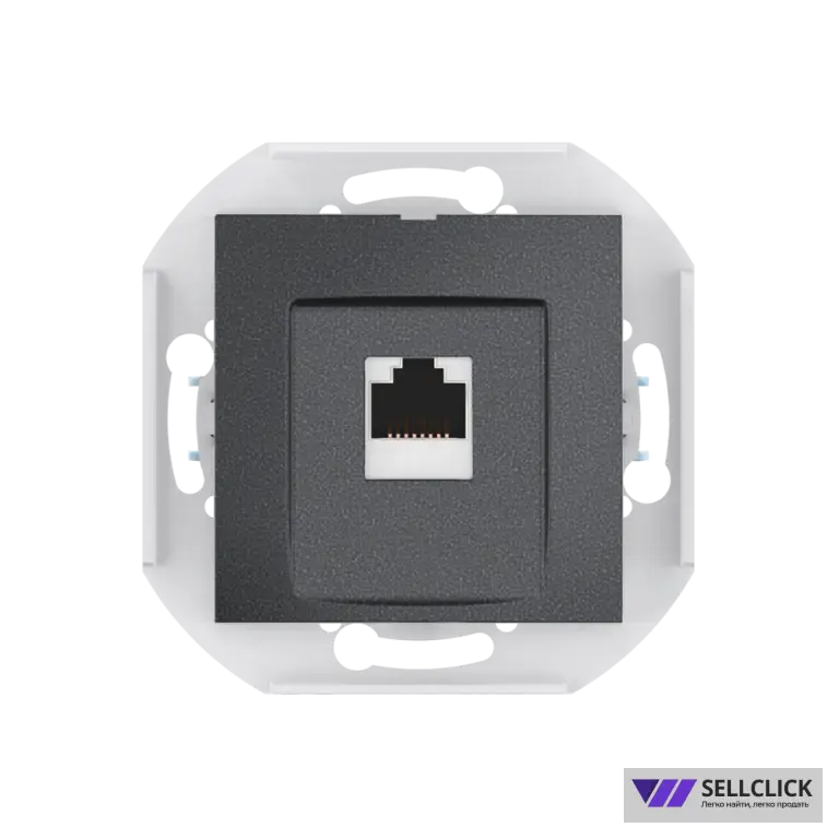 Розетка скрытой установки CADUCEUS ALING PRESTIGE компьютерная с модулем Keystone RJ45 8P8C, cat.6A, S/FTP, механизм
