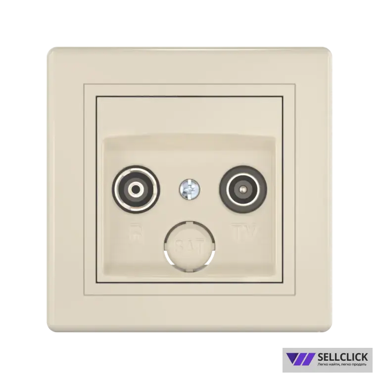 Розетка скрытой установки CADUCEUS ALING PRESTIGE антенная TV/FM, проходная