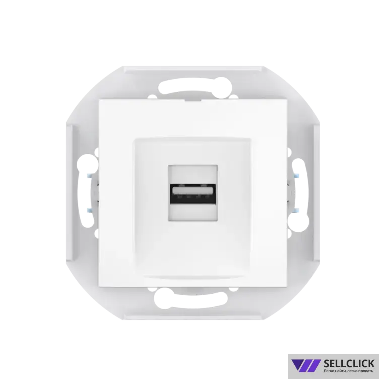 Розетка скрытой установки CADUCEUS ALING PRESTIGE с модулем Keystone USB 2.0 тип А-А, 250В~, механизм