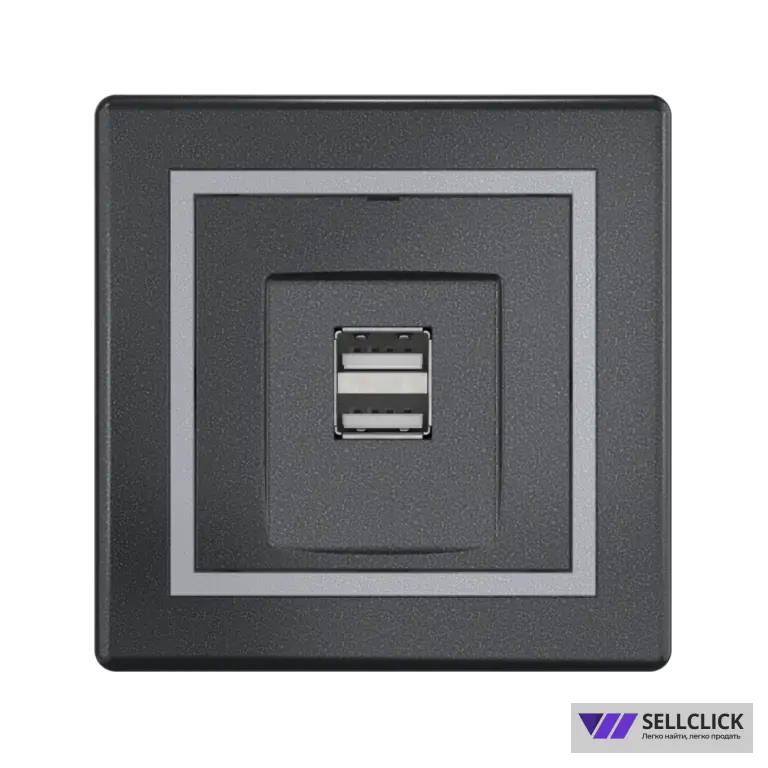 Розетка скрытой установки CADUCEUS ALING PRESTIGE двойная, USB, тип А, для зарядки устройств, 2,1А, 5В=, 250В~