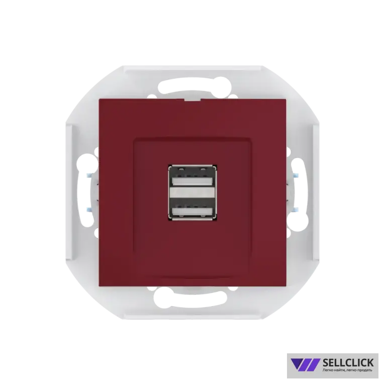 Розетка скрытой установки CADUCEUS ALING PRESTIGE двойная, USB, тип А, для зарядки устройств, 2,1А, 5В=, 250В~, механизм