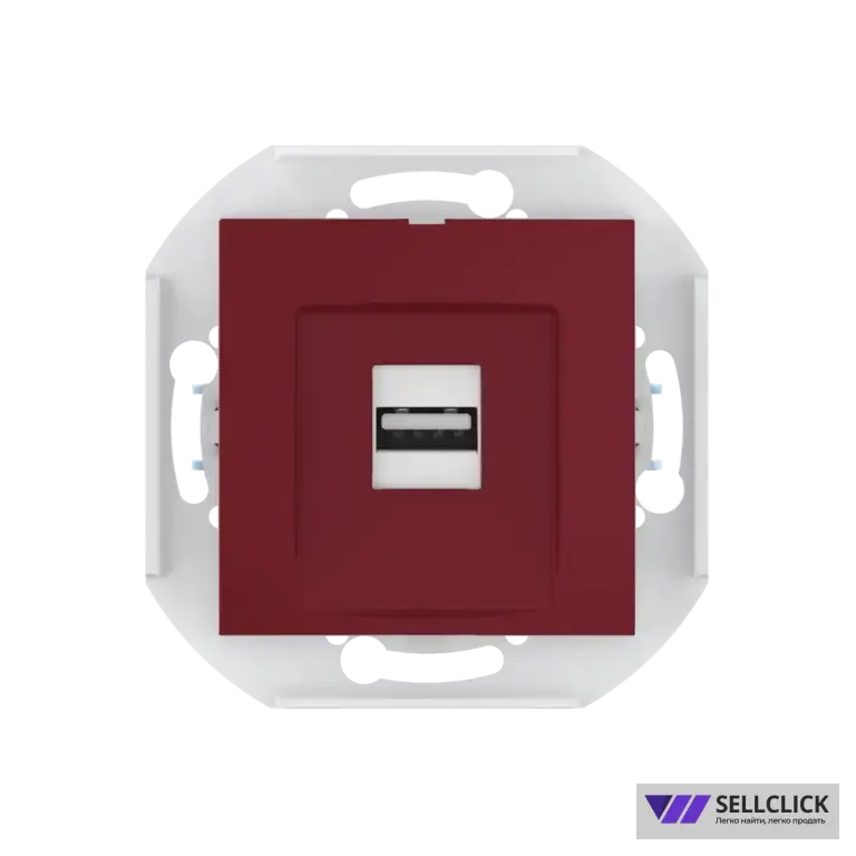 Розетка скрытой установки CADUCEUS ALING PRESTIGE с модулем Keystone USB 2.0 тип А-А, 250В~, механизм