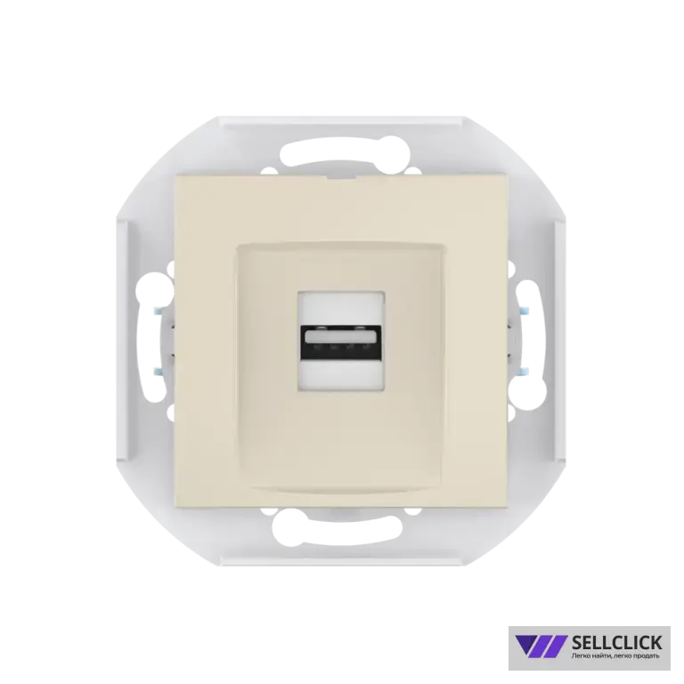 Розетка скрытой установки CADUCEUS ALING PRESTIGE с модулем Keystone USB 2.0 тип А-А, 250В~, механизм