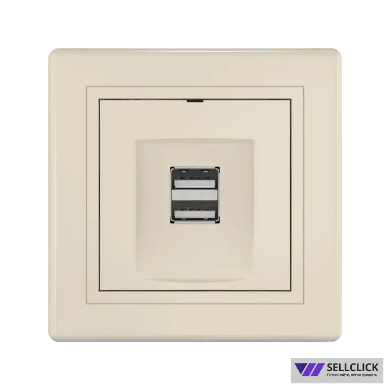 Розетка скрытой установки CADUCEUS ALING PRESTIGE двойная, USB, тип А, для зарядки устройств, 2,1А, 5В=, 250В~